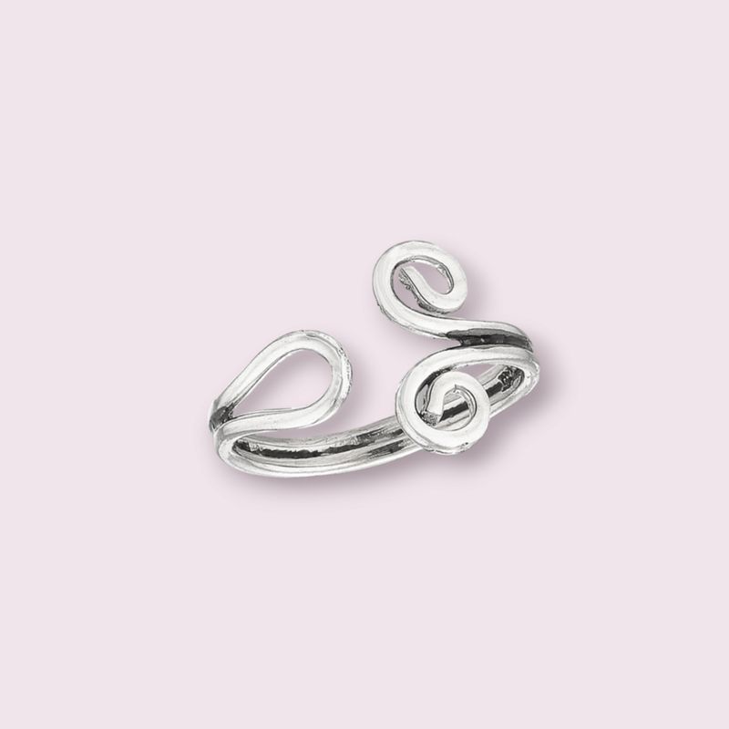 Swirl Sterling Silver Toe Ring