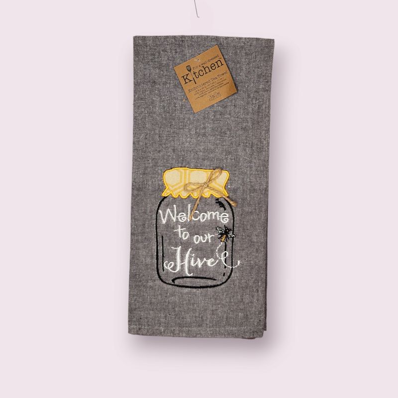 Hive Emb. Tea Towel