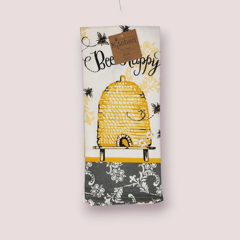 Bee Happy Tea Towel