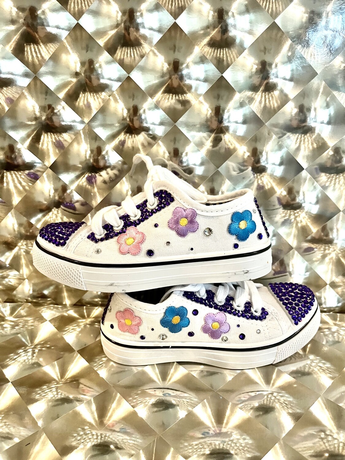 Baby Bling Flowers Tennis Shoes