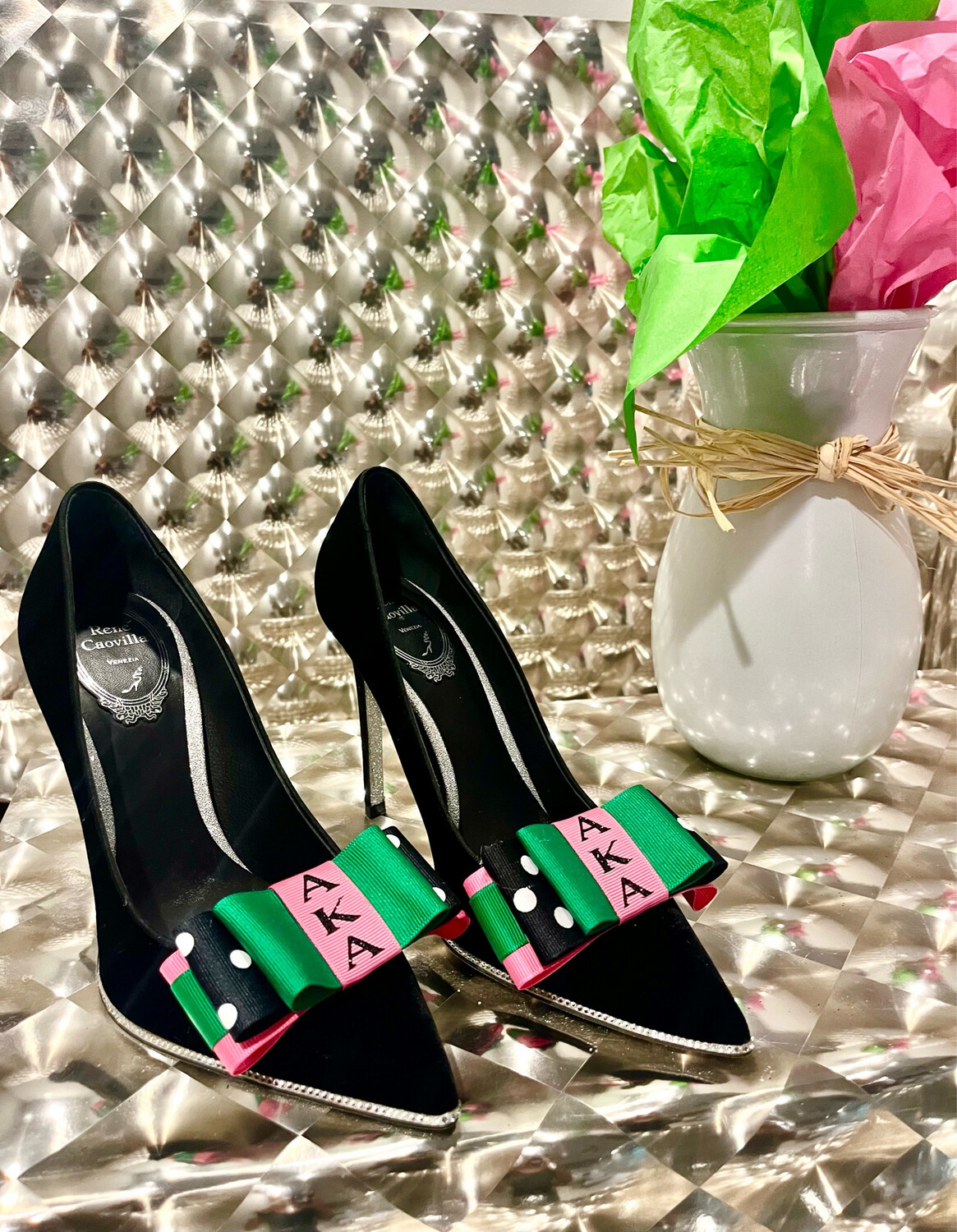 Star-Bling Shoe Bows With Lettering