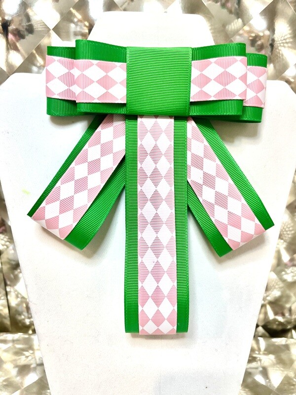 Green, Pink and White Triple Bolo