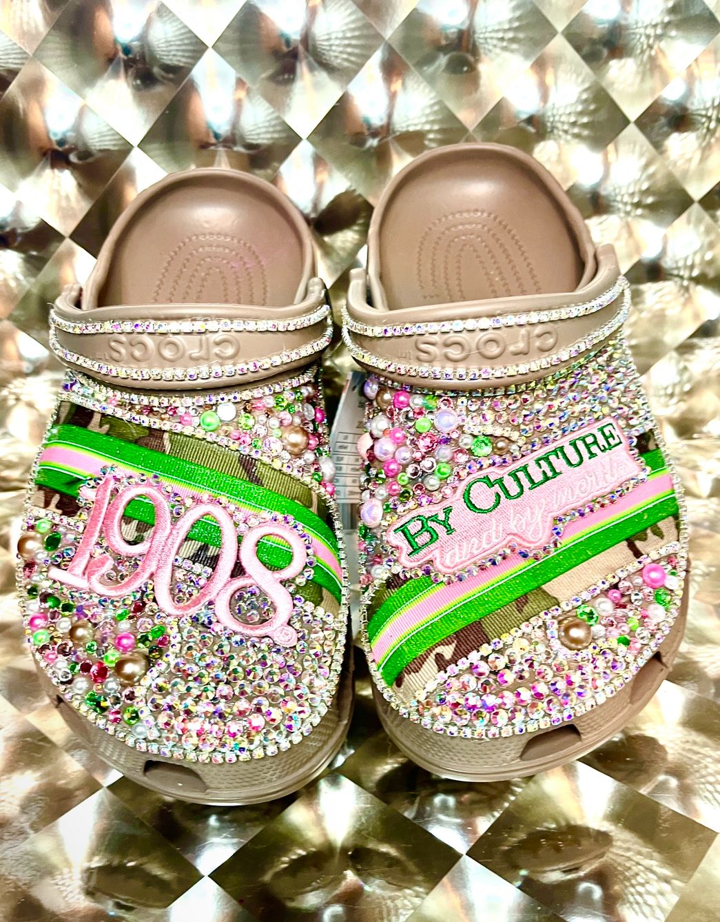 Khaki crocs