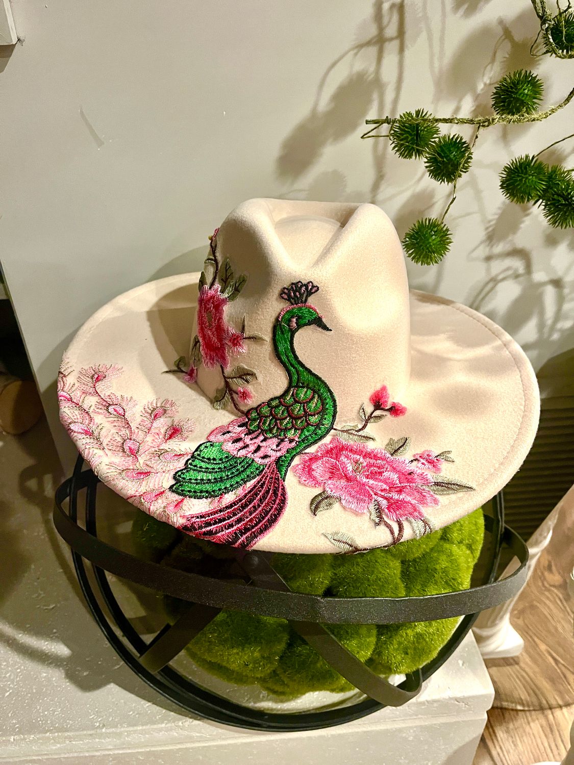 Peacock Fedora hat