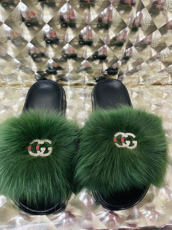 “Inspired” fur slides
