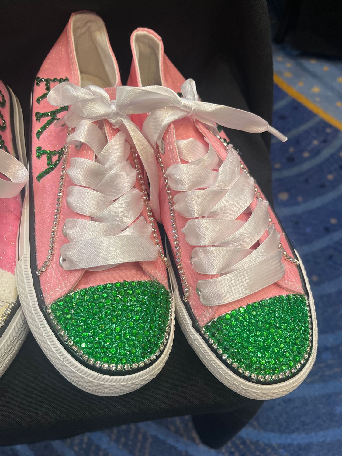 Pink and green