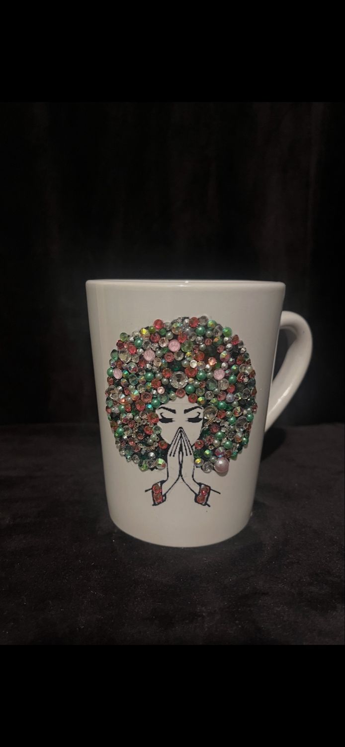 Prayers In Pink And Green Coffee Cup