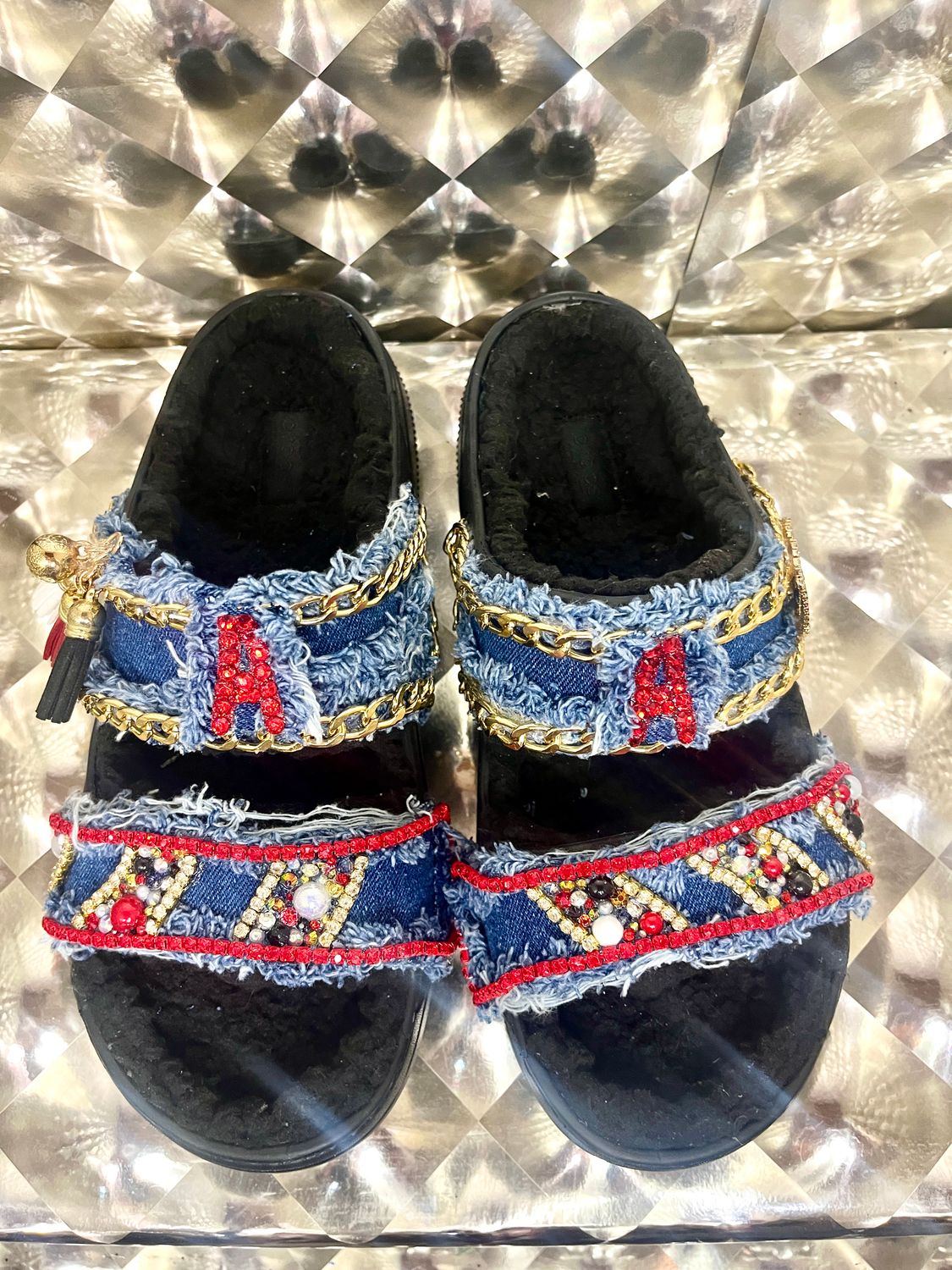 Red crocs With Jean Non Fur