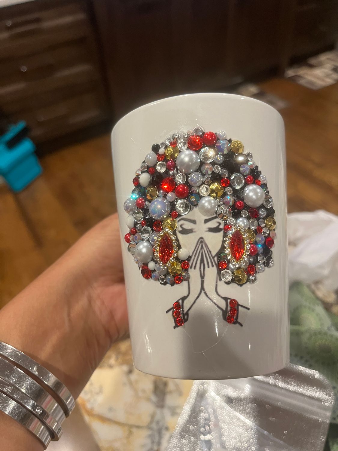 Praying hands mug/coffee cup