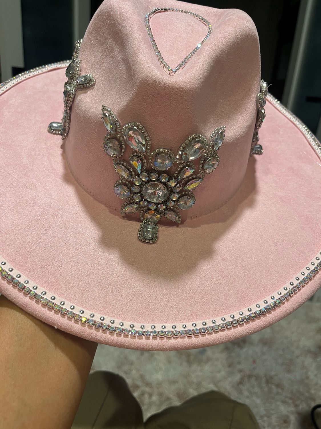 Pink Crystal Hat