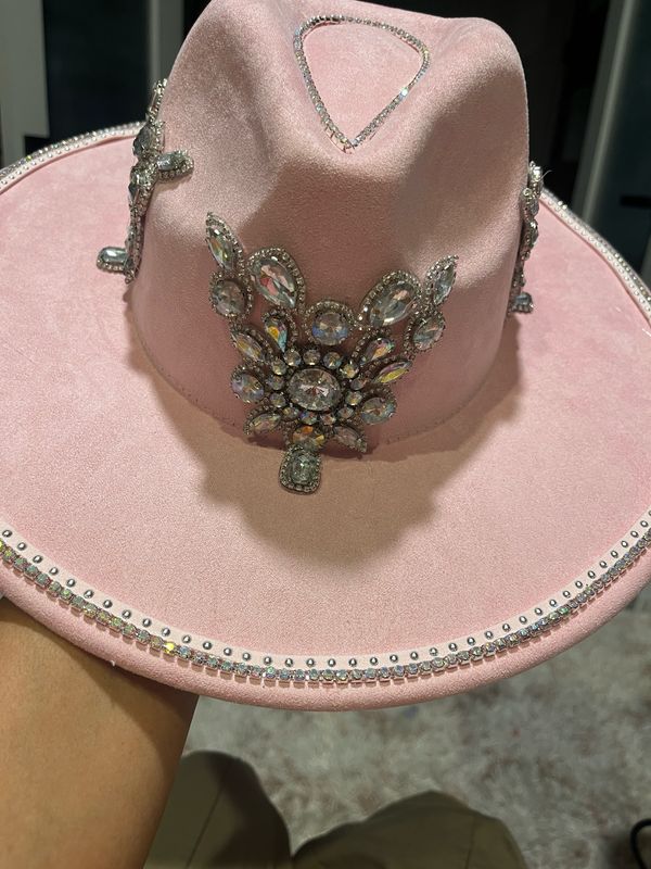 Pink Crystal Hat