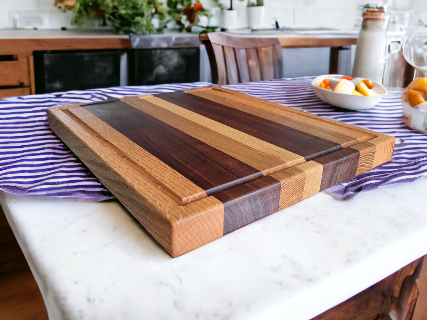 Oak, Cherry & Walnut Cutting Board