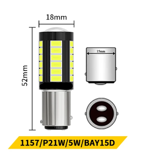 1157 LED Bulb P21W 12V White for Turn Signal