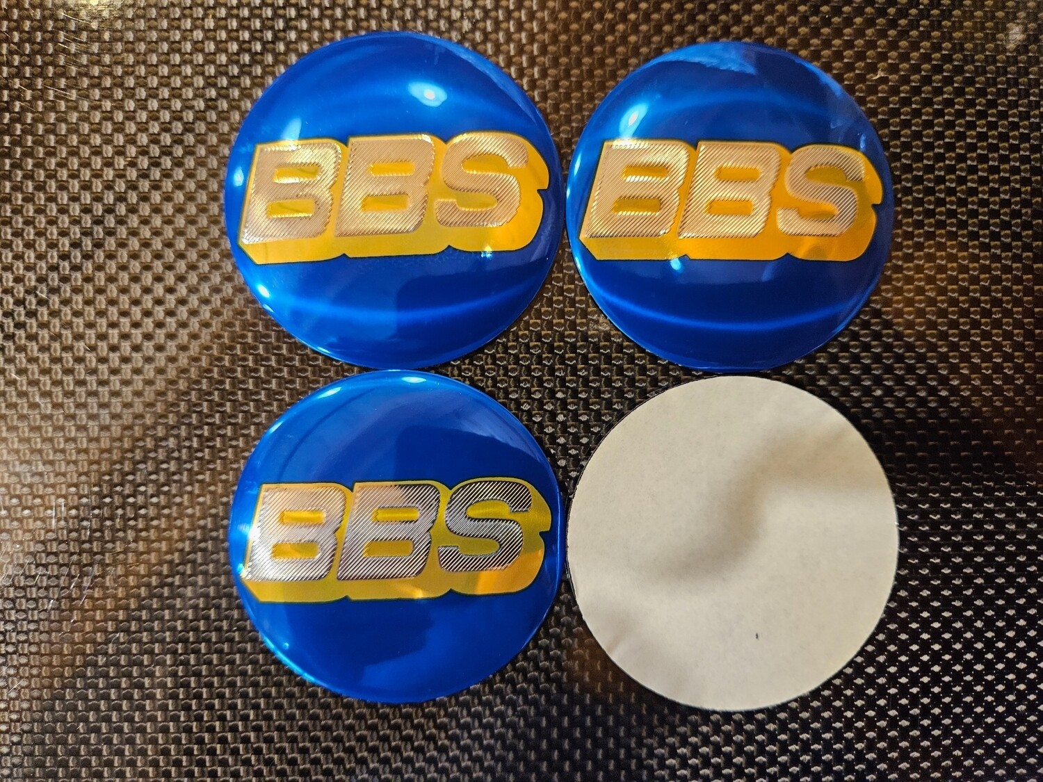 BLUE/GOLD/SILVER 56MM BBS center cap