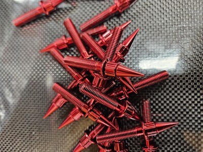 Wheel bolts - SPIKED Red