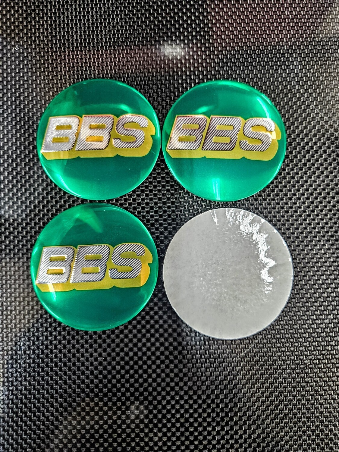 Green/Gold/Silver 56MM BBS center cap