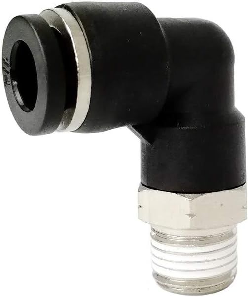 Stainless to plastic PTC airline fittings 90 degree