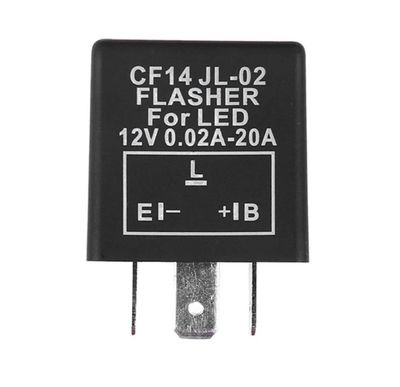3-Pin CF14 Electronic LED Flasher Relay Hyper Flash Fix LED Related Turn Signal Bulbs