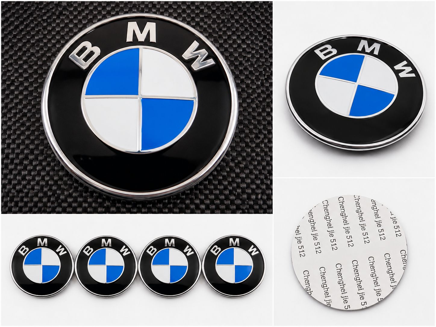 BMW Wheel Center Caps 56mm, 60mm, 65mm, 68mm, 70mm Emblem