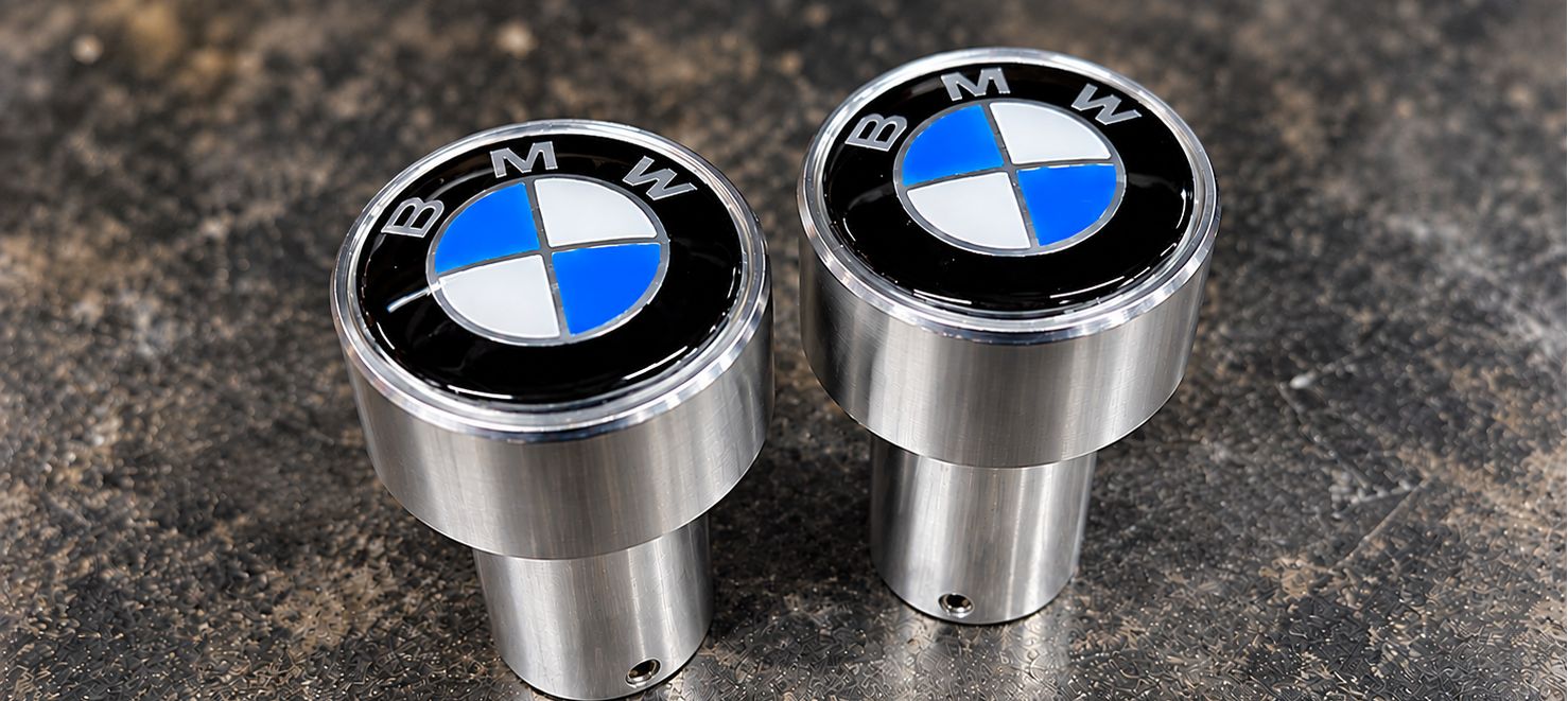 V2 Stainless or Aluminum Shift Knob – 45mm Interchangeable Center Emblem | BMW Logo