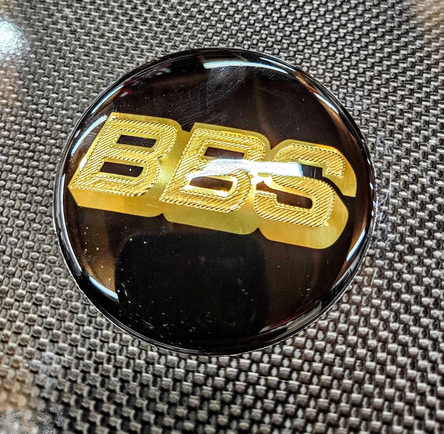 BLACK/GOLD BBS center cap - set of 4
