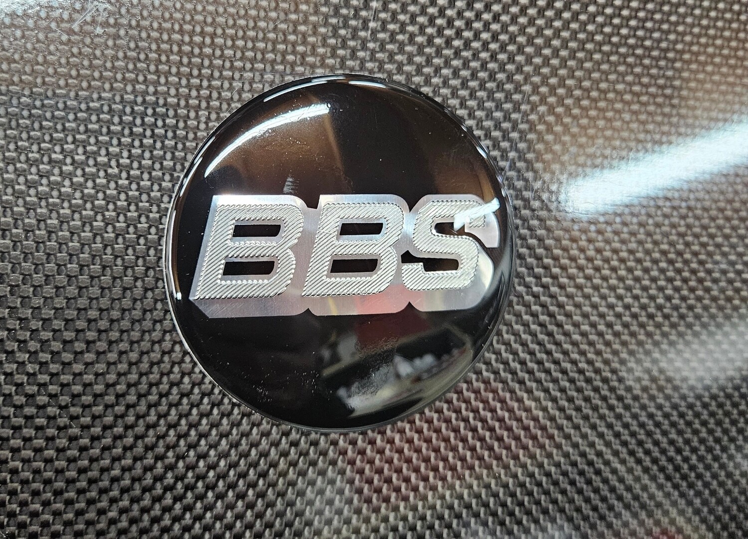 BLACK/SILVER BBS center cap - set of 4