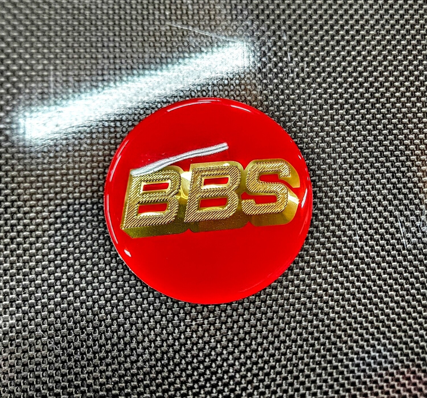 RED/GOLD BBS center cap - set of 4