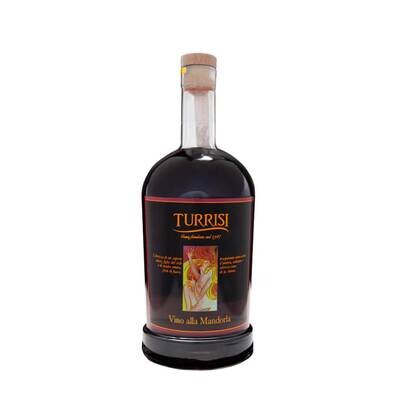 Bottiglia di vino alla mandorla rosso Bottiglia di vino alla mandorla rosso