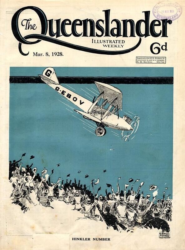 Illustrated front cover from The Queenslander March 8 1928