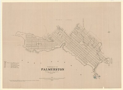 1870 Goyder's survey plan of Palmerston