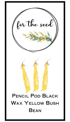 Pencil Pod Black Wax Beans - 1/4lb Large Pack