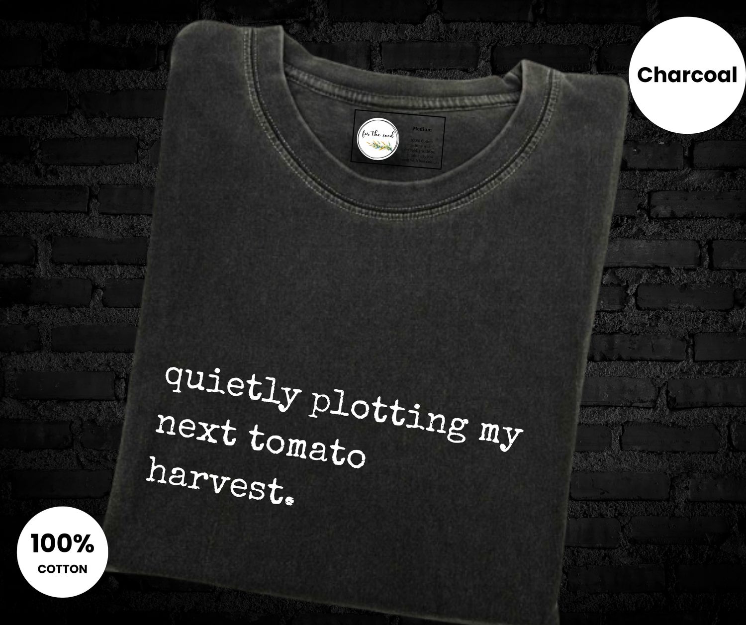 Quietly Plotting my Next Tomato Harvest Cotton T-Shirt