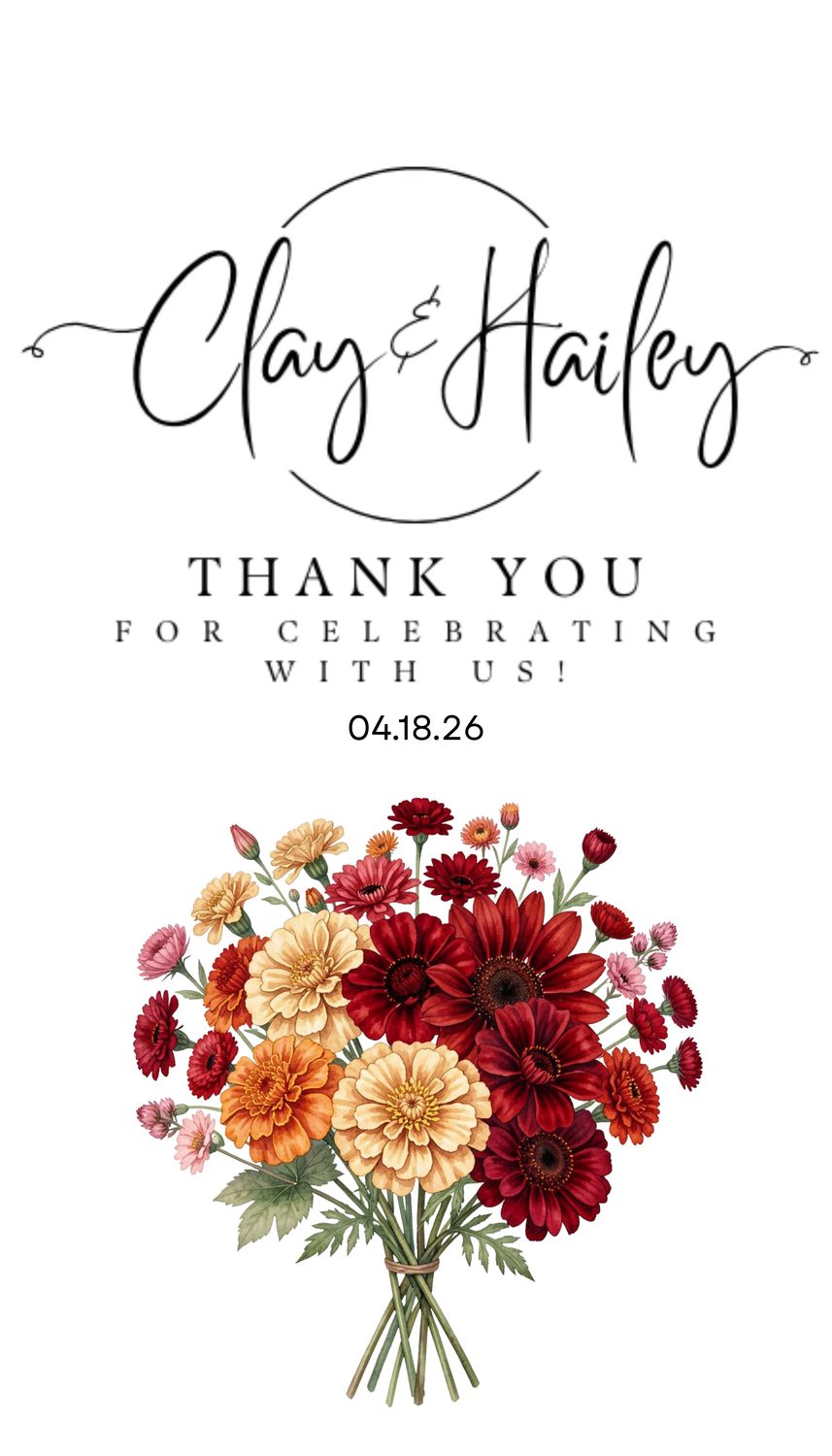Clay &amp; Hailey Wedding Favour Growing Instructions