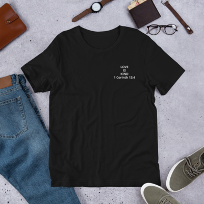 Unisex organic love is kind staple T-shirt