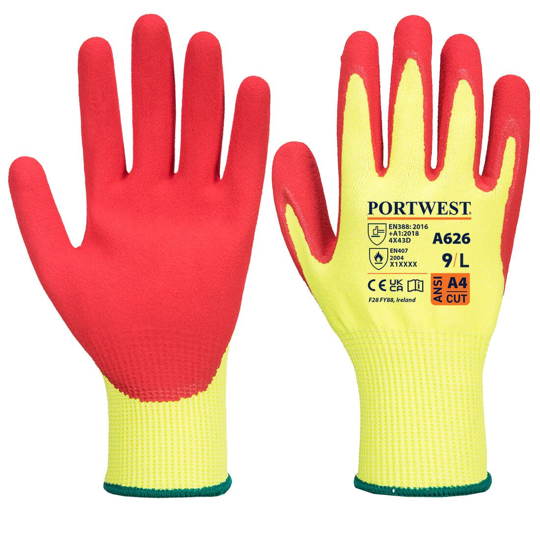 (12 PAIA)  GUANTO ANTITAGLIO VIS-TEX D13 IN NITRILE