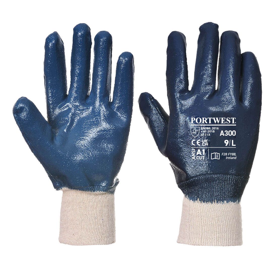GUANTI CON POLSINO ELASTICIZZATO IN NITRILE