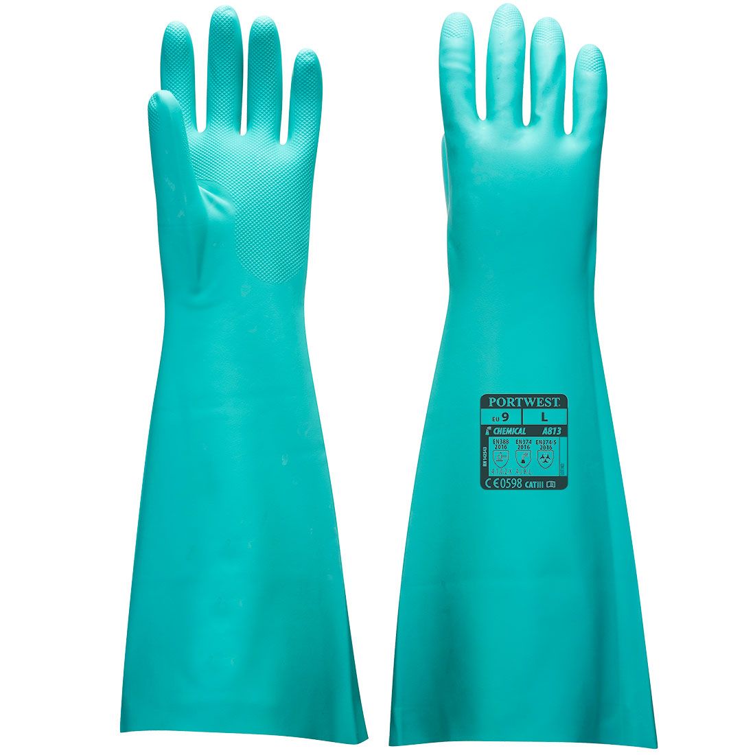 GUANTI PROTEZIONE IN NITRILE LUNGHEZZA EXTRA - CONF. 12PZ