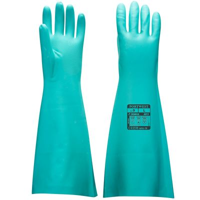 GUANTI PROTEZIONE IN NITRILE LUNGHEZZA EXTRA - CONF. 12PZ