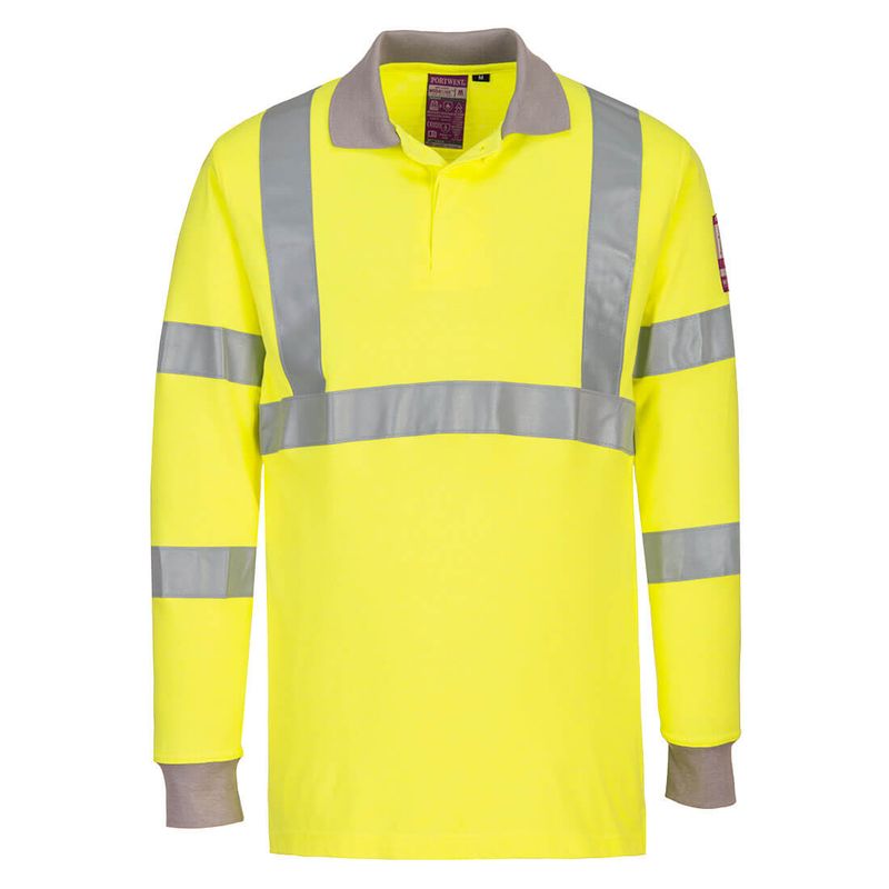 POLO MANICA LUNGA HI-VIS IGNIFUGA E ANTISTATICA