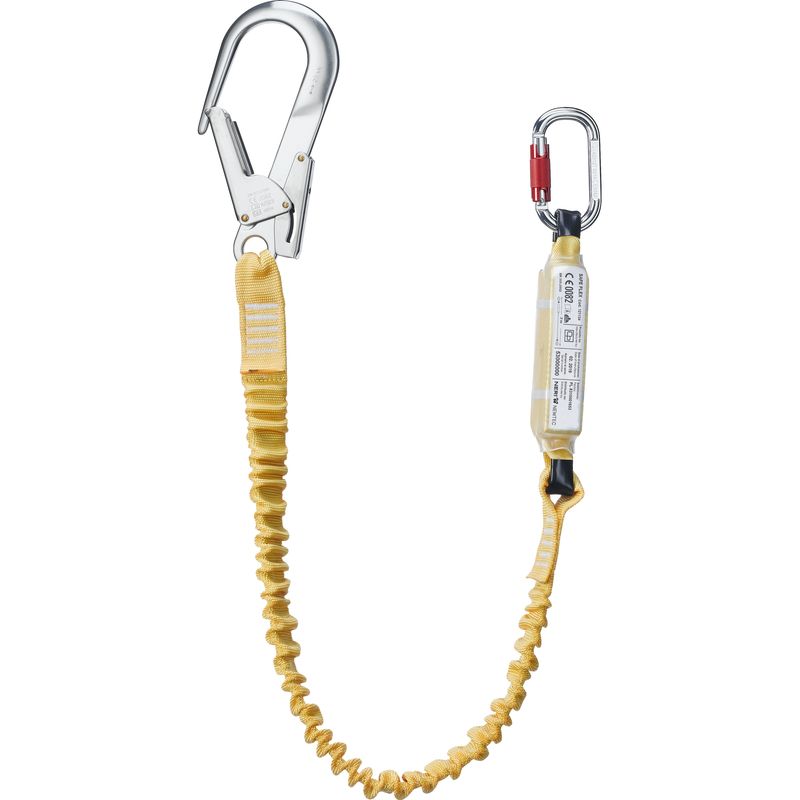SAFE FLEX - CORDINO ANTICADUTA A FASCIA ELASTICA CON ASSORBITORE DI ENERGIA