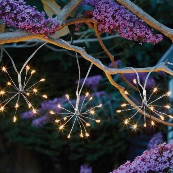 10 Solar Starburst String Lights - Warm