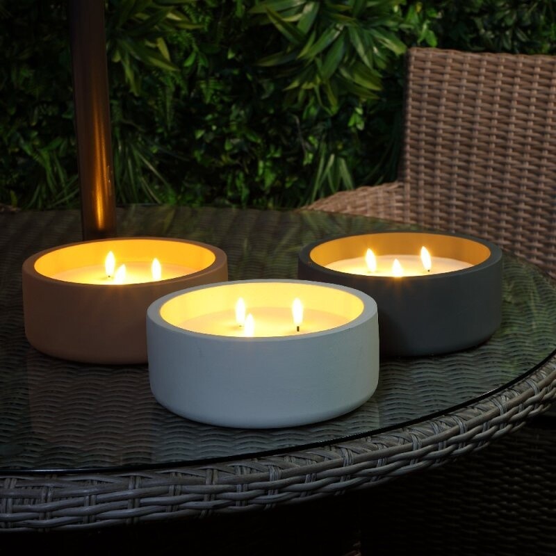 Concrete Battery Candles 20CM