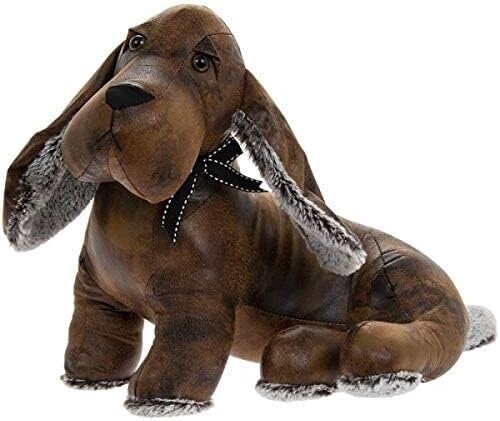 Dog Doorstop In Faux Leather