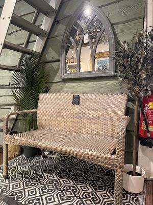 Aluminium Rattan Bench £190