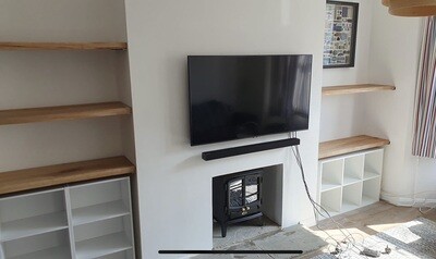 Alcove Oak shelves (with brackets!) 180mm deep