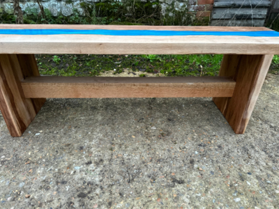 Oak river bench hallway resin bench