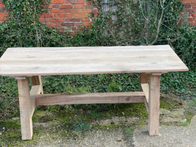 Oak outdoor garden dining table