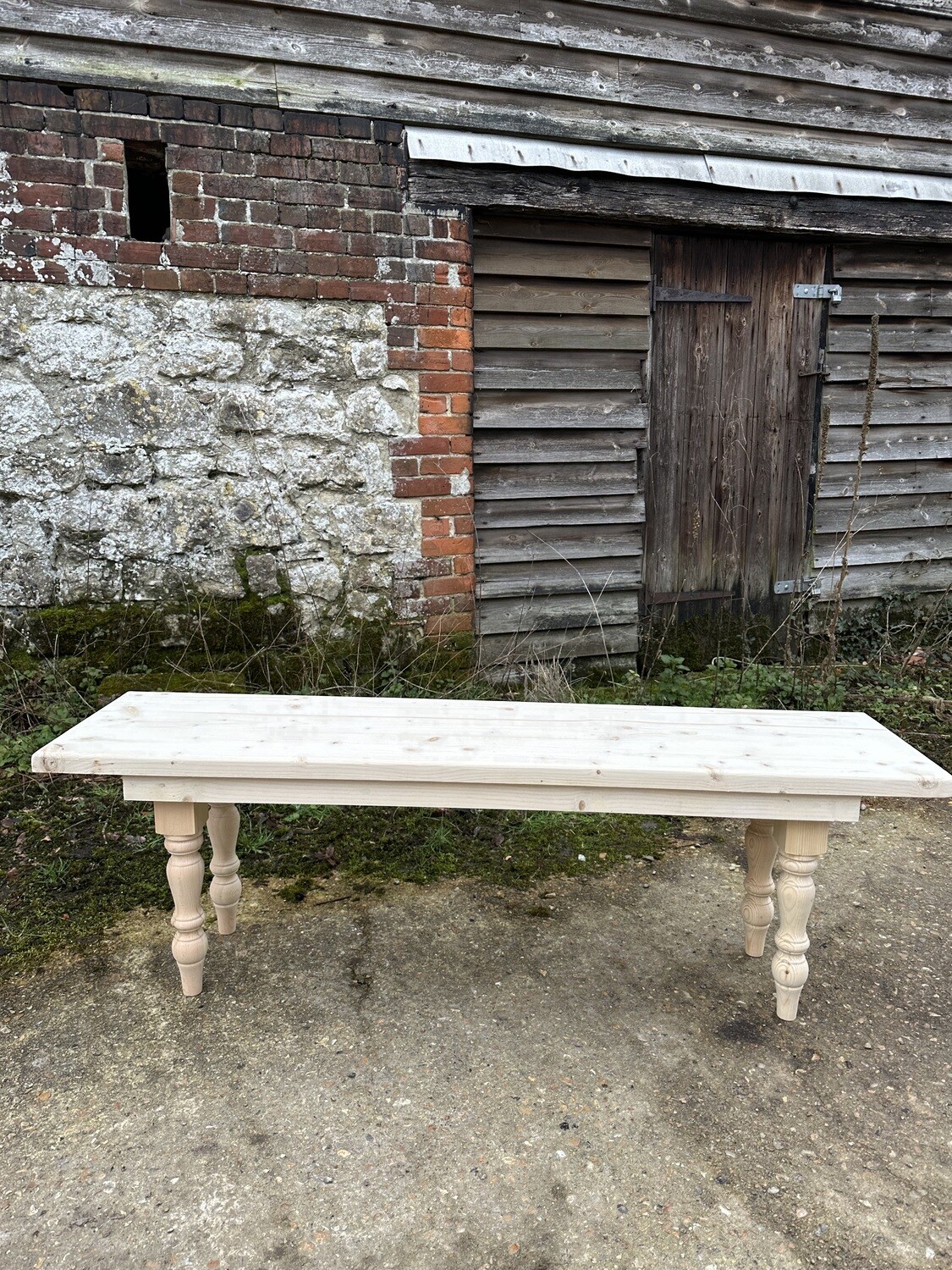 Farmhouse hallway &amp; dining bench