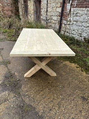 Outdoor Garden Patio Table with Breadboard Table Top (treated)