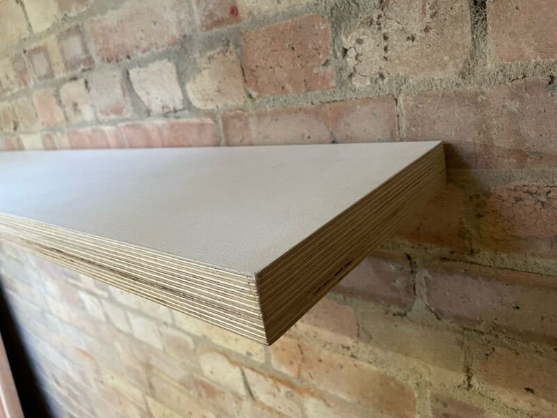 Birch Wood Ply Shelves with Alcove Brackets - 300mm deep
